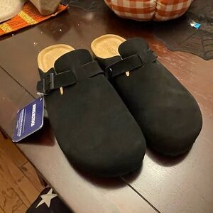 Boston BirkenStock Clogs Black Suede